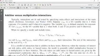 Relative excess risk due to interaction (RERI)