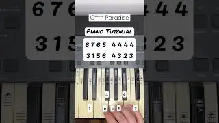 G****** Paradise Piano Tutorial 🎹 #piano #tiktok