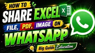 Share Excel File,PDF,Image on whatsapp | How to Share Excel Sheet on whatsapp