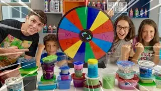 DESAFIO ROLETA MISTERIOSA MISTURANDO SLIME ★ The Mystery Wheel of Slime Challenge