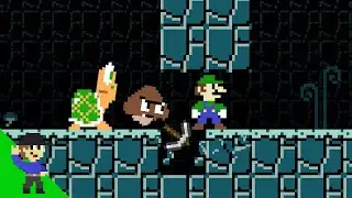 Goomba and Koopa try to move Luigi