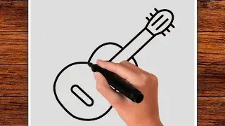 HOW TO DRAW GUITAR - Drawing Guitar ❤️