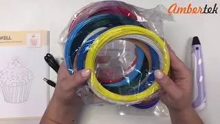 3D ручка Myriwell RP100B с набором пластика PLA и набором трафаретов для 3D ручек