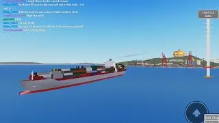 Roblox Shipping Lanes Newport to Stanley harbor in Panamax container ship