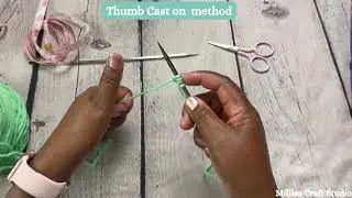How to Cast on. Thumb Cast On Method for beginners. Knitting