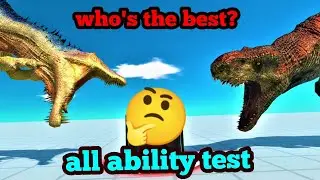 SPINOSAURUS VS T-REX ABILITY TEST animal revolt battle simulator SPEED STRENGTH ENDURANCE  RACE
