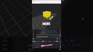3D Cube on Reflection Floor made in HTML CSS Javascript 