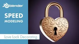 Love Lock Decorating Speed Modeling In Blender - FULL PROCESS