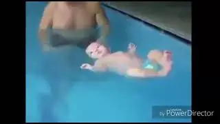 7 months Baby Swimming Survival Video