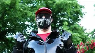 Black and Red PVC Tracksuit II