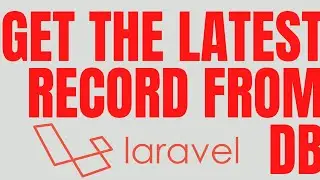 How to get the Latest Record from the Database in Laravel 7