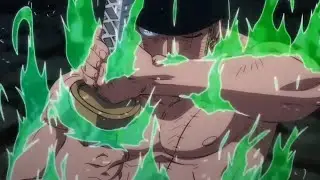 Zoro uses his strongest Ryou One sword style attack Vs  King - One Piece 1059