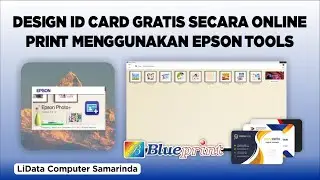 Design ID Card Gratis Online - Print menggunakan EPSON L8050 tinta Original pada ID Card Blueprint.
