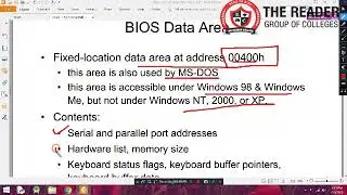 Lecture 18: BIOS 1