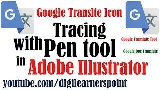 Google translate Icon tracing with Pen tool in Adobe Illustrator