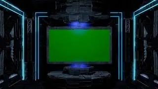 Sci-Fi Spaceship Animation. Green Screen Intro Template.