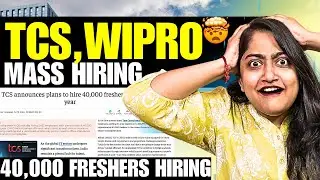 HurryUp🤯TCS, WIPRO MASS HIRING 40,000 FRESHERS🔥🔴HUGE OPPORTUNITY🚀
