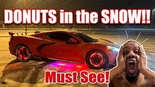 C8 doing Donuts in the Snow!