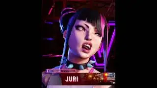 SF6 - Juri Pulling Faces during the Face Animation Screen!!