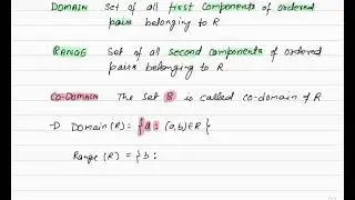 V#4  DOMAIN, RANGE, INVERSE RELATION|Class-11|Chapter-2