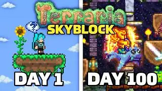 I Spent 100 Days in Terraria Skyblock...