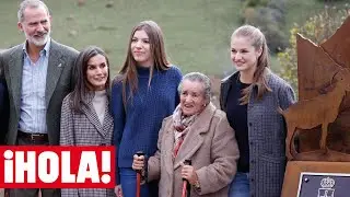 Leonor recorre los Picos de Europa para conocer el Pueblo Ejemplar junto a los Reyes y Sofía