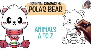 How to Draw a Cute Polar Bear⏐ Animals A to Z ⏐ Easy Cute Animal Drawing Tutorial