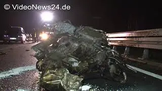 10.01.2016 - VN24 - AUDI R8 auf A46 bei Iserlohn in Teile zerrissen - Insassen tot
