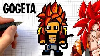 HOW TO DRAW GOGETA PIXEL ART FROM DRAGON BALL