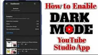 How to put dark theme in youtube studio