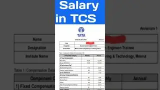 Salary Structure of TCS | Freshers Salary in TCS | 