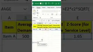 Calculate Safety Stock with Service Level in Excel 