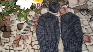 Варежки, рукавицы спицами. Базовая модель (часть 1). Вяжем спицами.