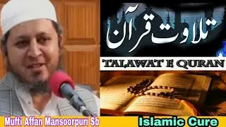 Tilawat E Quran Beautiful Recitation by Mufti Affan Sahab Mansoorpuri || Islamic Cure