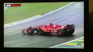 Carlos Sainz crashed in race | 2024 Brazil GP