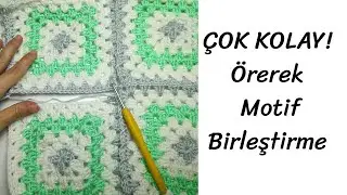 How to Join a Square Motif Without Cutting Thread | Easy Hanım Dillendi Motif Joining Method