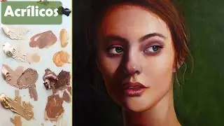 Portrait with acrylics - Acrylic retarder - How to paint with acrylics