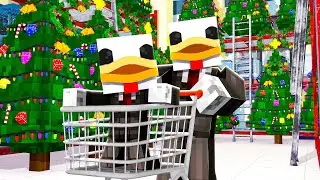 PORTO MIO FIGLIO A COMPRARE GLI ADDOBBI DI NATALE SU MINECRAFT