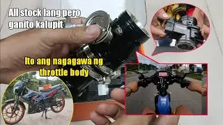 All stock pero ganito na kalupit Raider 150 fi Pitsbike throttle body! Jk projects motovlog