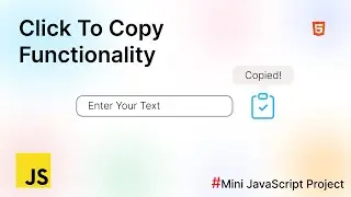 JavaScript Tutorial: How to Create a Click to Copy Button | Clipboard API | BeetaBie
