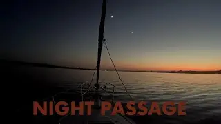 Night passage : sailboat returning from the North Sea