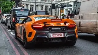 McLaren 675LT - Start, Revs, Driving in London