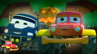 Jack O' Lantern + More Street Vehicle Cartoon Videos for Kids by Monster Truck Dan