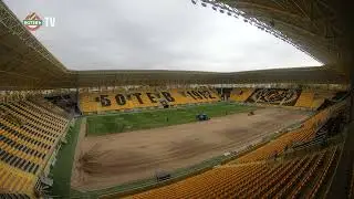 Възстановяването на терена започна 🏟️