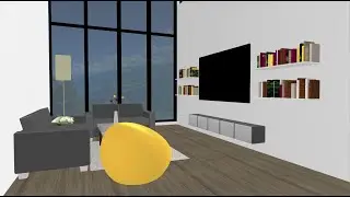 Simple Living room design in Archicad