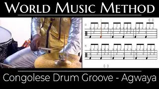 Congolese Tribal Drum Groove - Agwaya | African Drum Kit Lesson With Felix Ngindu