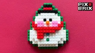 Christmas Snowman - Layered 2D - Pix Brix Instructions