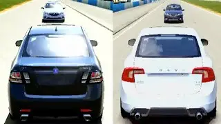 FM4 Splitscreen Saab vs Volvo High Speed Head On