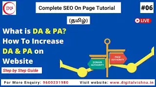 What is DA, PA in SEO? | Domain Authority, Page Authority Concepts in Tamil | Complete On-Page SEO