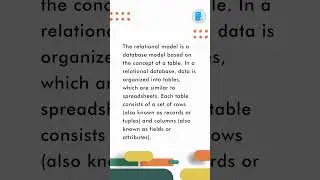 What is relational model? 